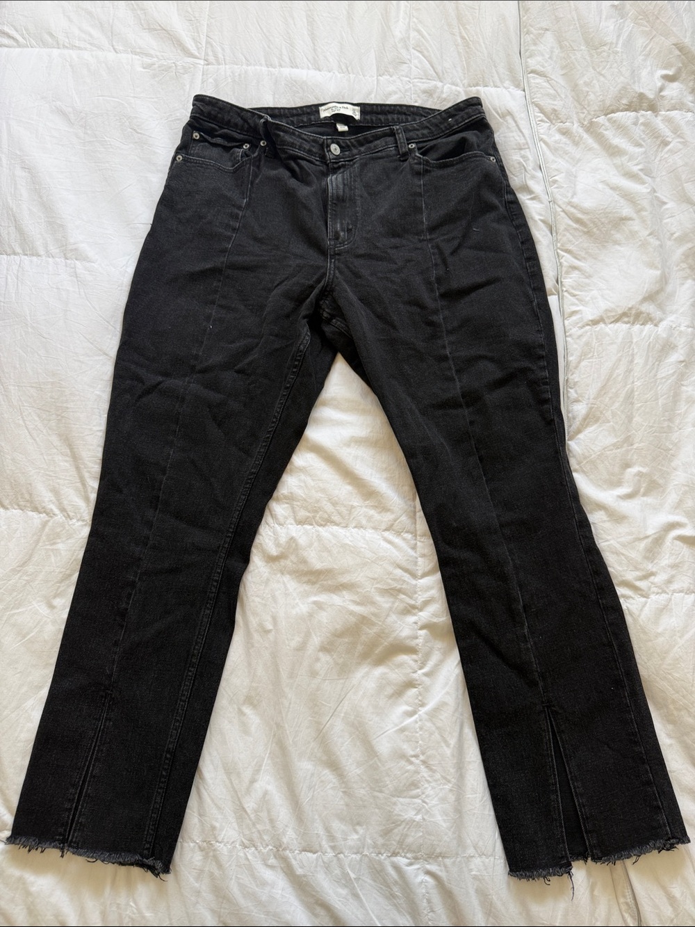 Black Women's High-Rise Straight Jeans by Unknown Brand